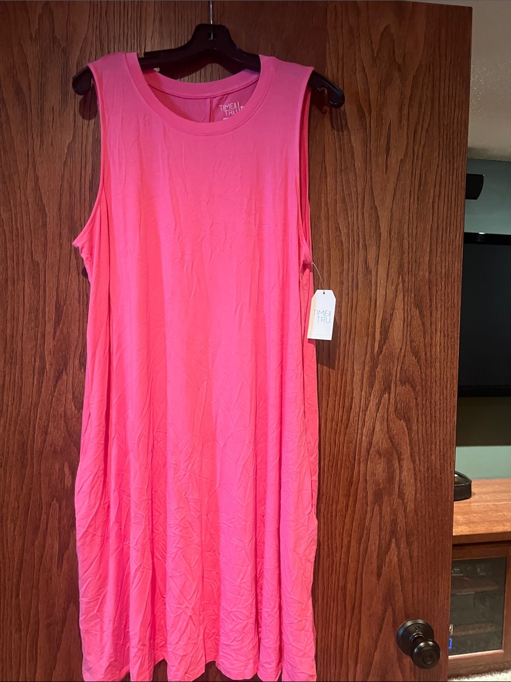 Sleeveless Hot Pink Swing Dress